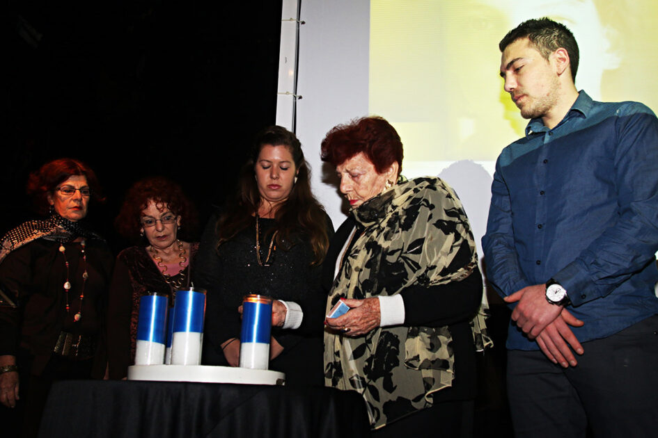 הדלקת נרות זיכרון לזכר הנספים – יום הזיכרון הבינלאומי לקורבנות השואה 26.1.2015